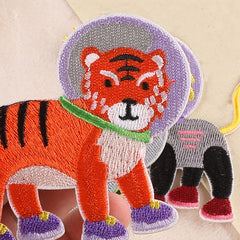 3pcs Space Animal Patches for DIY Clothes Decor
