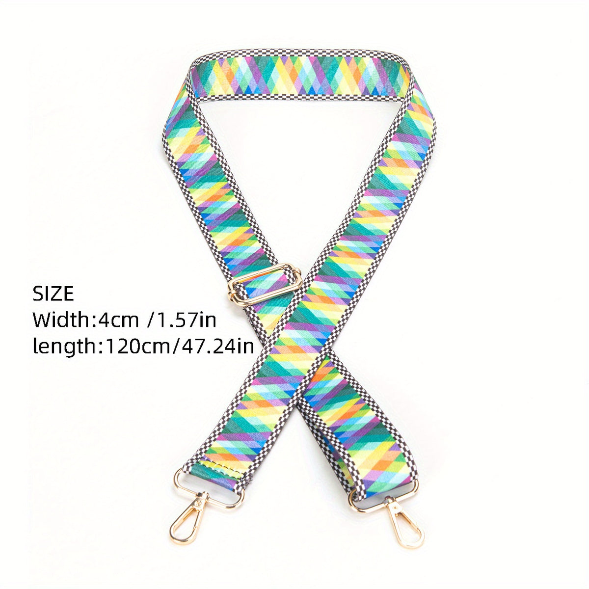 Rainbow Adjustable Shoulder Strap Colorful Replacement Belt For Crossbody Bag