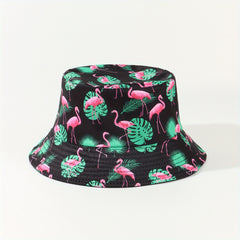 Leaf Cartoon Print Bucket Hat Graffiti Basin Hat Foldable Sunshade Cap