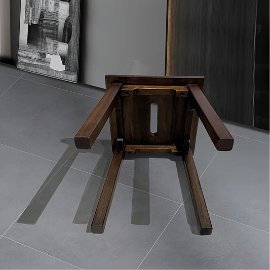 Walnut Wood Stool Tea Table Living Room Dining Learning Chair Porch Handle