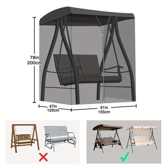 Waterproof Swing Mosquito Net with Zipper Durable Polyester Mesh