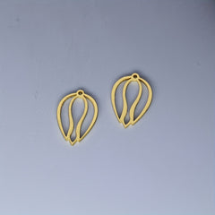 5pcs Bohemia Tulip Flower Charm Pendant For Jewelry Making