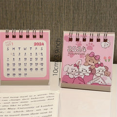 Mikko Pink Kitten Desk Calendar Student Desktop Book