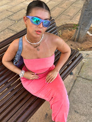 Off Shoulder Tube Top & Maxi Skirt Set Women's Clothing