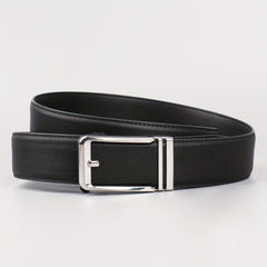 Men's Auto Buckle Lychee Pattern PU Belt Accessories