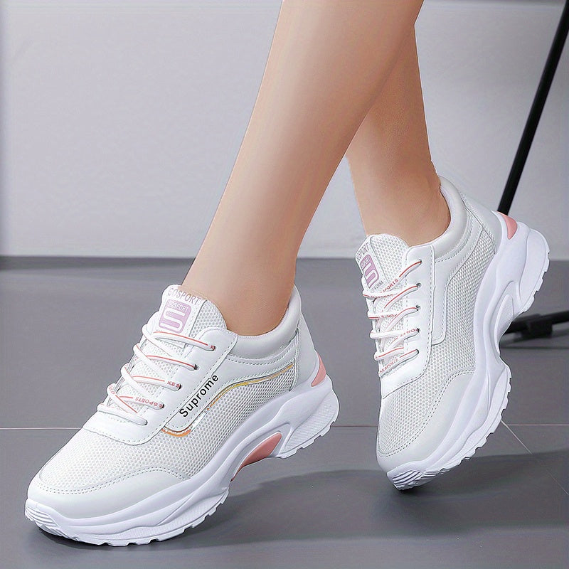Women's Platform Sports Shoes - Breathable Running & Tennis Sneakers