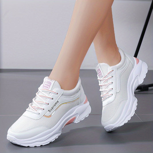 Women's Platform Sports Shoes - Breathable Running & Tennis Sneakers
