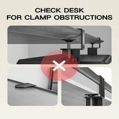 Ergonomic Corner Keyboard Tray with 45&deg; Adjustable C Clamp