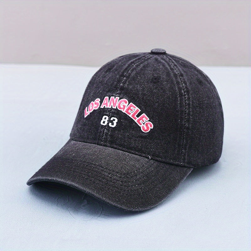 LA Denim Washed Distressed Baseball Cap