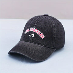 LA Denim Washed Distressed Baseball Cap