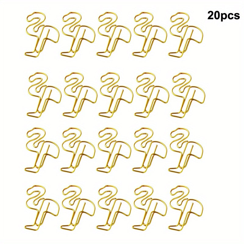 Flamingo Paper Clips Funny Paperclips Bookmark Metal File Note Clips
