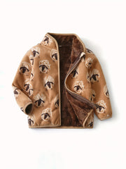 Kids Dino Print Fleece Jacket