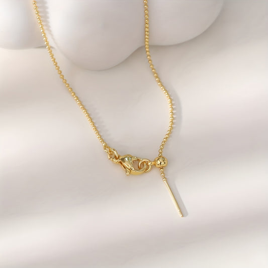 Girl's Classic Golden Titanium Steel Chain Necklace