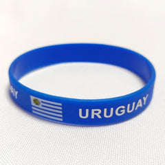 2 pcs National Flags Silicone Wristbands for Sports Friendship Parties