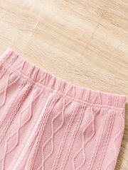 3pc Girls' Argyle Stretchy Legging Pants Set for Spring Fall