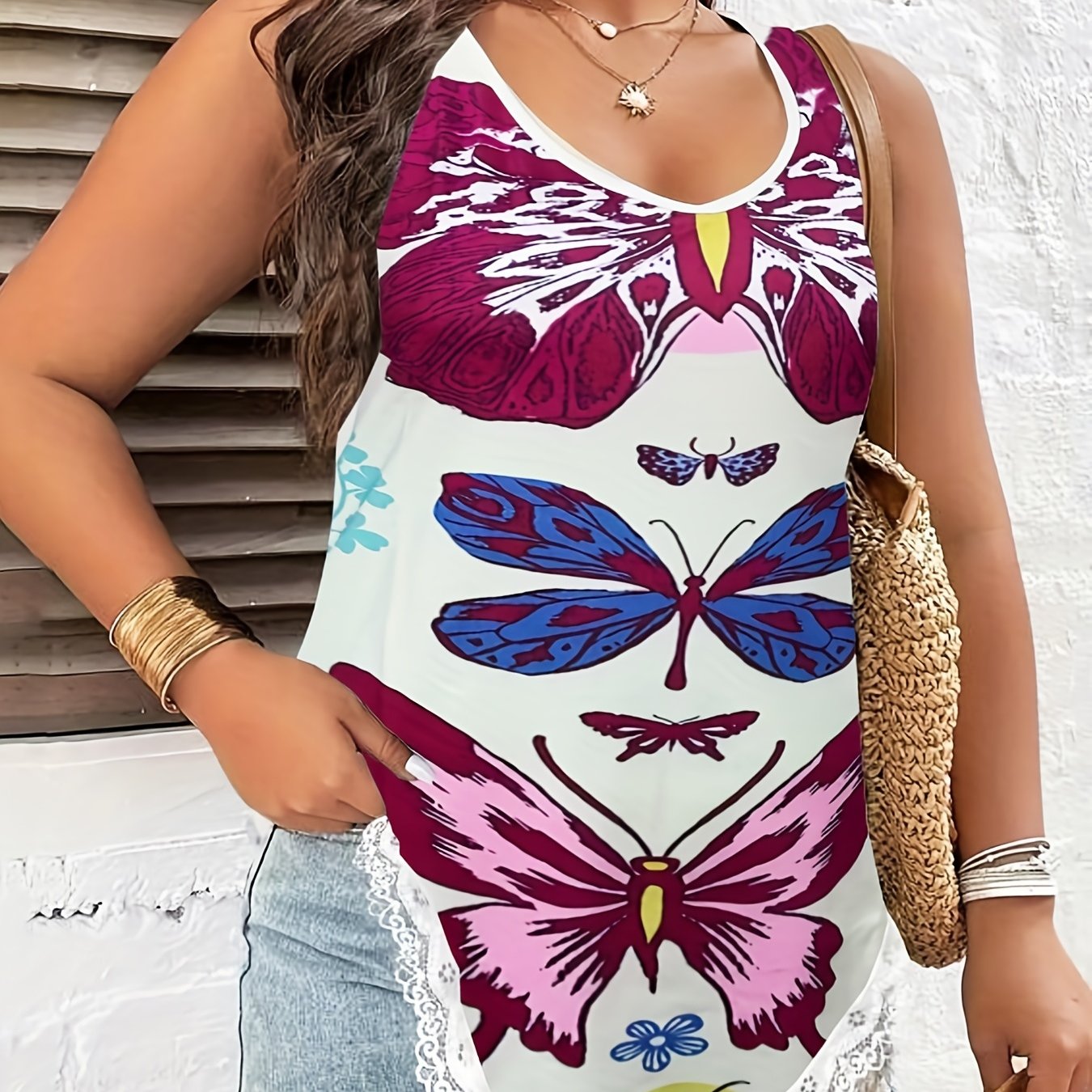  Butterfly Print Tank Top for Women