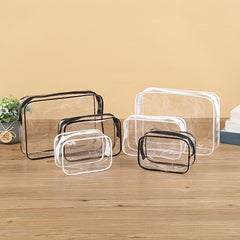 3pcs Transparent Toiletry Bag Cosmetic Storage Portable Travel Bag