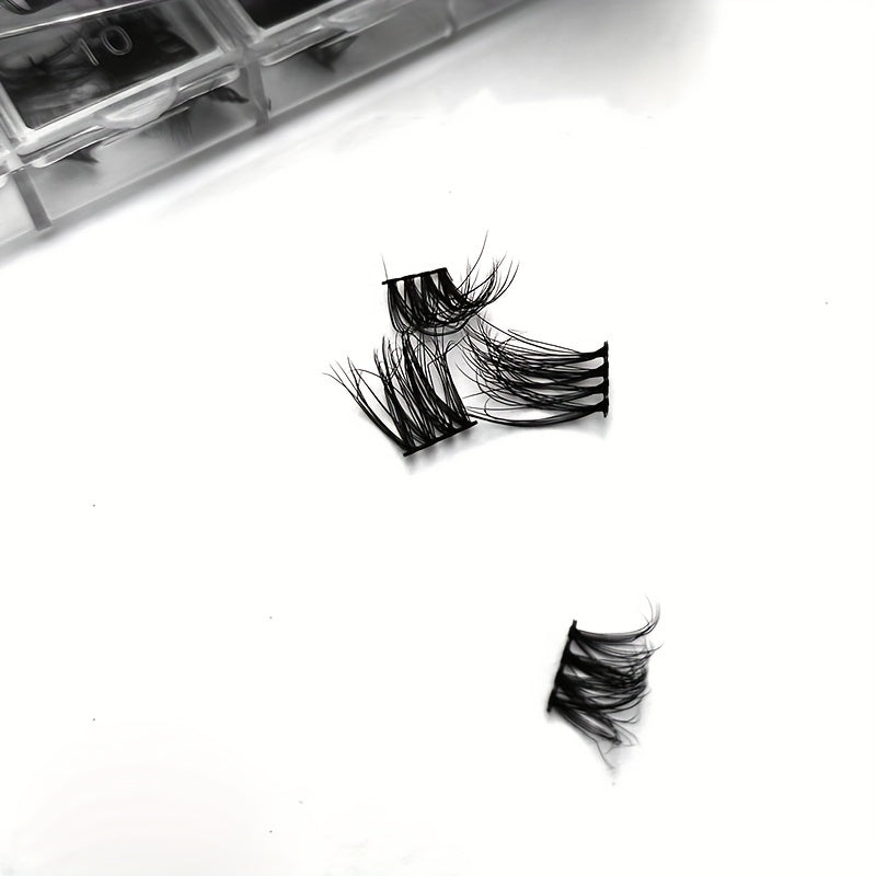 DIY C D Curl Thick False Lashes Cluster Fan Volume Makeup