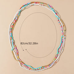 Boho Stretch Long Rice Bead Wrap Bracelets