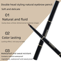 Waterproof Double Head Eyebrow Pencil in 5 Colors