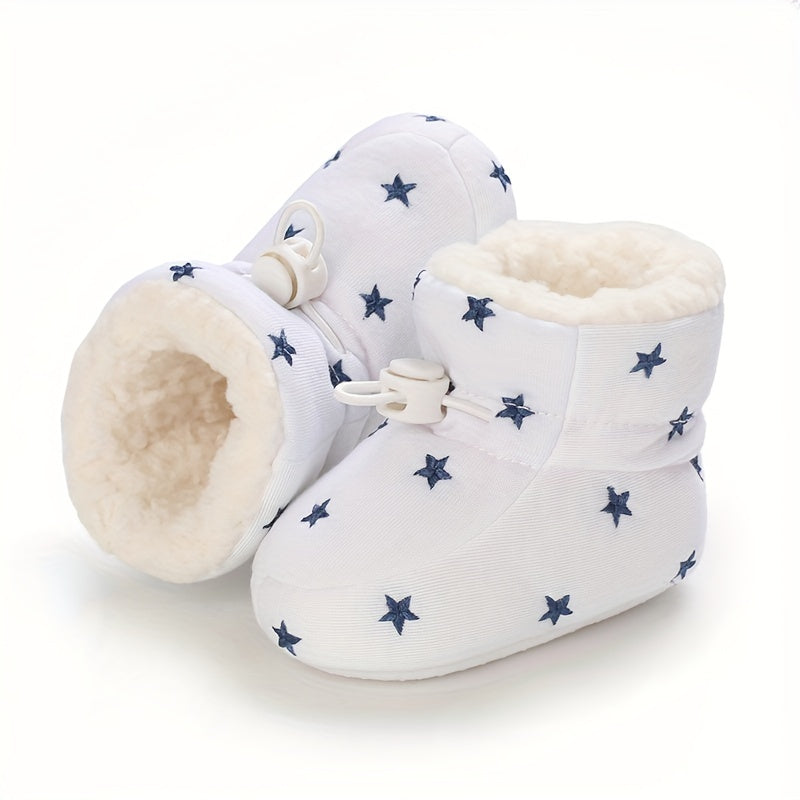 Cozy Slip On Boots for Baby Girls - Soft & Warm Fleece Boots