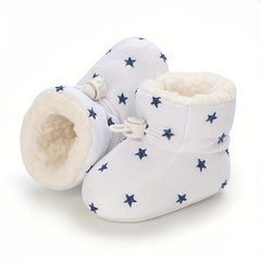 Cozy Slip On Boots for Baby Girls - Soft & Warm Fleece Boots