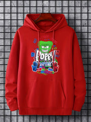 Vintage Graphic Print Hoodie Men's Pullover Hooded Sweatshirt