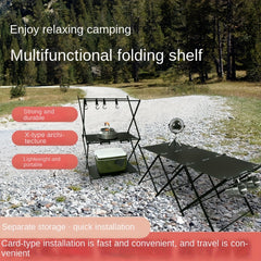 Portable Aluminum Alloy Table Storage Rack for Camping