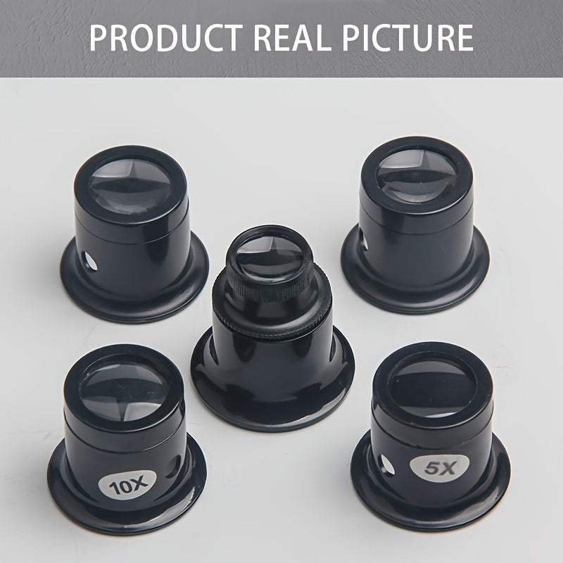4pcs Watch Repair Tool 5-20X Magnifier Goggles Set
