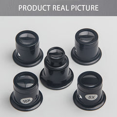 4pcs Watch Repair Tool 5-20X Magnifier Goggles Set