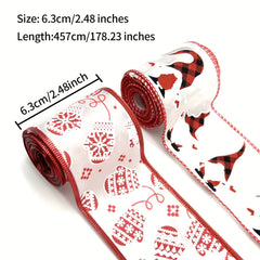Holiday Christmas Trees Wrapping Ribbon Satin Ribbons Xmas