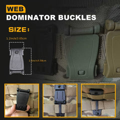 18pcs MOLLE Webbing Accessories Carabiner With Storage Bag