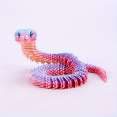 3D Printed Gradient Snake Toy with Movable Joints - ADHD Aid