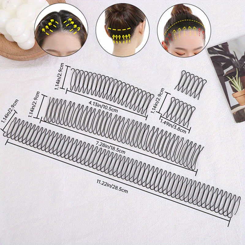 5pcs Retro Hair Side Clip Plastic Hair Fixed Comb Women Hair Clip