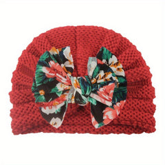Colorful Turban Headwarp Soft Comfortable Bow Hat for Newborns