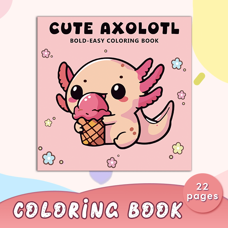 Axolotl Adult Coloring Book for Relaxation