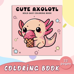 Axolotl Adult Coloring Book for Relaxation