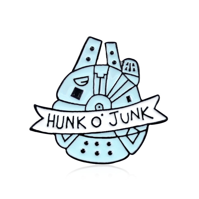 Funny HUNK O' JUNK Hand-lettered Brooch