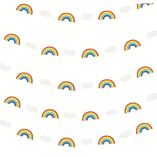 Rainbow Cloud Paper Birthday Party Decoration - 98x43in