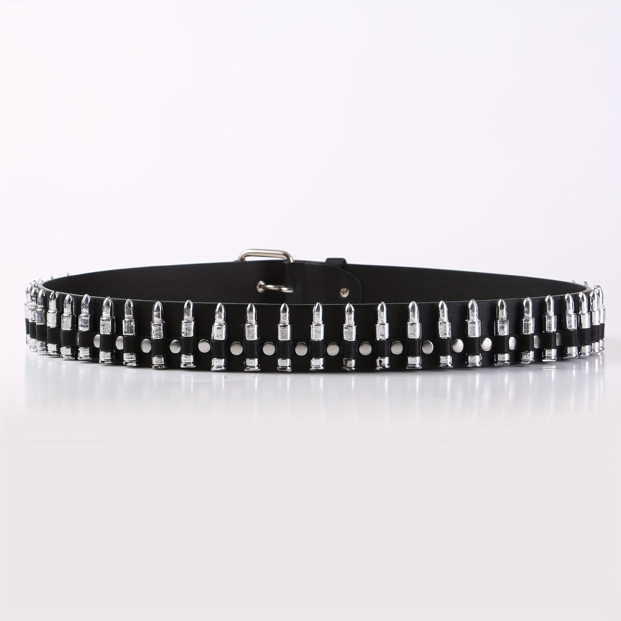 Men's Punk Bullet Belt Rivet Rock Decorative Leather Belt