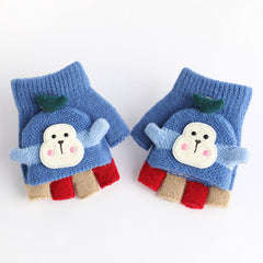 Kids Warm Cartoon Flip Gloves Outdoor Autumn Winter