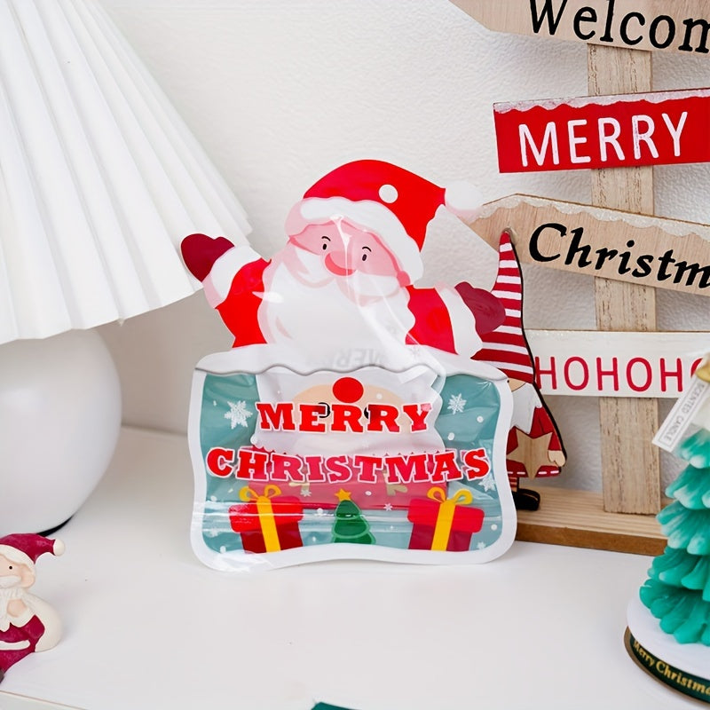 10pcs Christmas Candy Gift Decoration Packaging Bag Holiday Party Candy Bag
