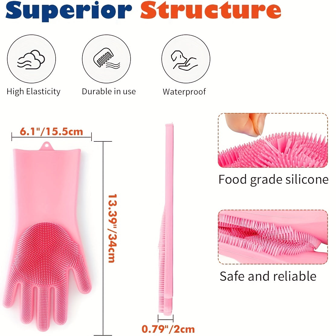 Pet Grooming Gloves Hair Remover Brushes Dogs Cats Horses