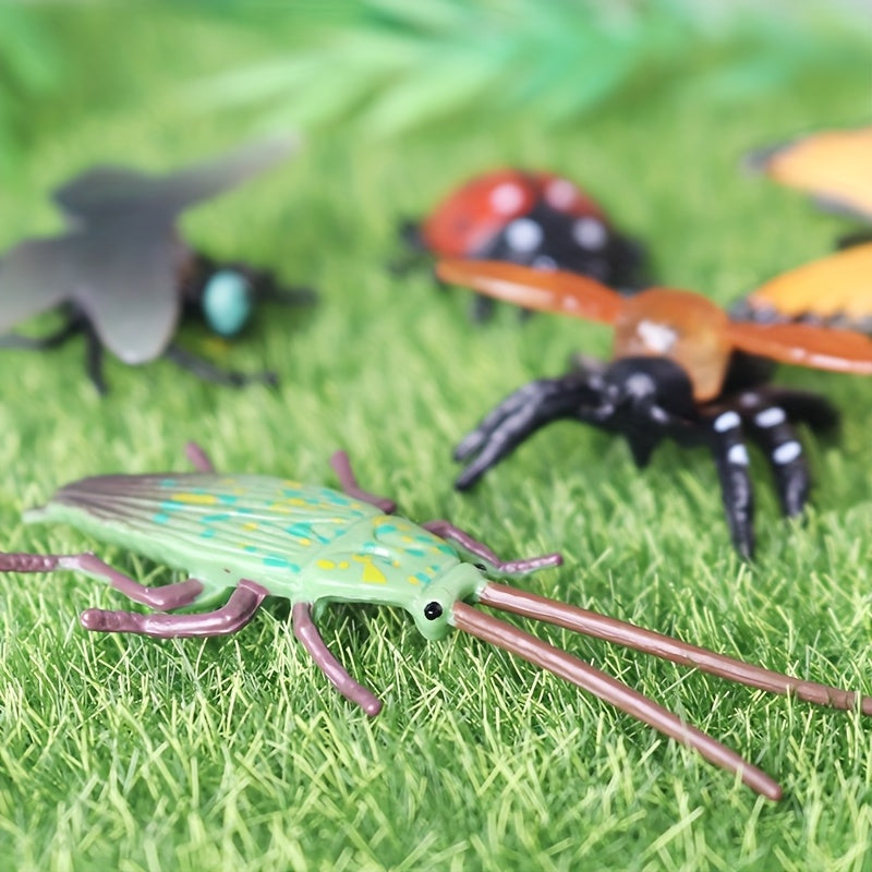 24pcs Insect Model Set Butterfly Bee Praying Mantis Dragonfly Spider
