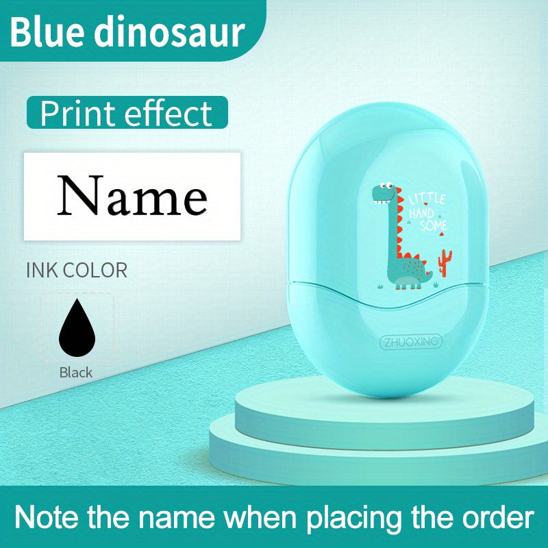 Dinosaur Custom Name Seal for Kids, Kindergarten Clothes Sticker