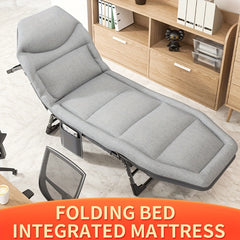Outdoor Folding Bed Single Lounger Nap Bed For Camping Office