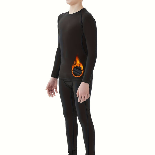 HOPLYNN Youth Thermal Tight Long Sleeve Fleece Shirt Base Layer