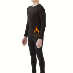 HOPLYNN Youth Thermal Tight Long Sleeve Fleece Shirt Base Layer