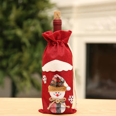 3 Pack Christmas Bottle Covers Santa Snowman Reindeer Gift Bags