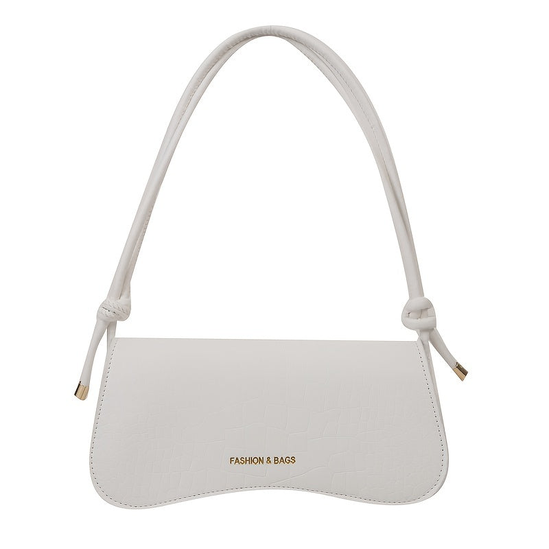Minimalist Solid Baguette Bag All Match Flap Underarm Bag Shoulder Bag